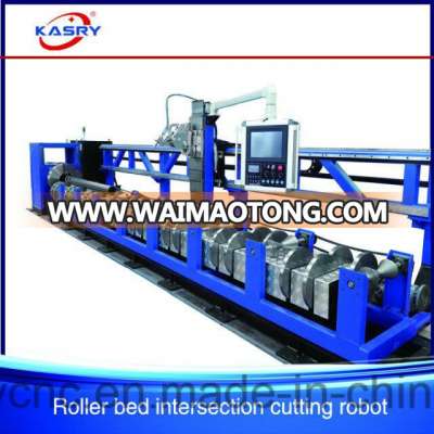 Full Automatically Roller Bench Type Round Pipe CNC Plasma Punching and Cutting Machine