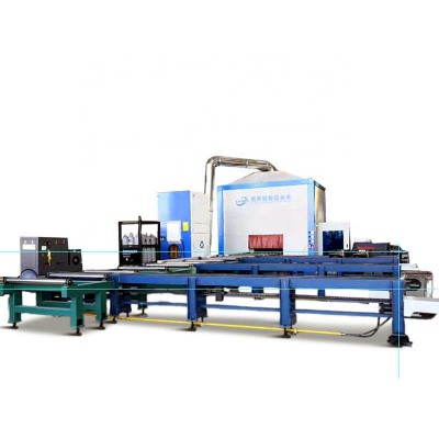 Professional big square tube H beam cutting robot cutting plasma cutting machine